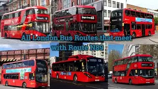 All London Bus Routes that meet with Route N89