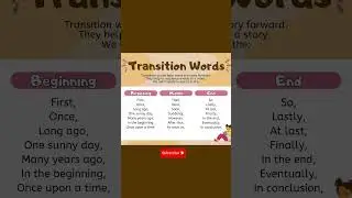 Transition words in English #learnenglish #englishgrammar #subscribe #shortsclip