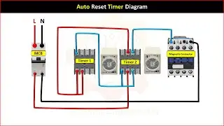 Auto Reset Timer Diagram #electrical #electricalengineering #electrician