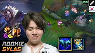 Rookie Mid Sylas Build Everfrost Conqueror - Rookie Sylas Match Highlight - LOL KR 12.23