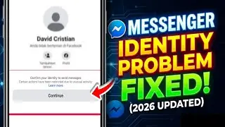 Confirm Your Identity to Send Messages Problem Fix 2026 | Messenger /  Identity Verification Solve