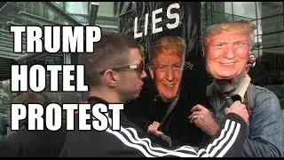 Squatting Slav TV vs.  Triggered Trump Hotel Protesters