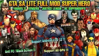 200MB! DOWNLOAD GTA SA LITE FULL MOD NEWEST SUPER HERO ON ANDROID || GTA SA SUPER HERO