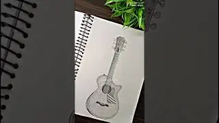 Guitar Drawing 🎸 ❤️ #artist #aryan #trending #guitar #sketch #drawing #shorts #guitarsound #art