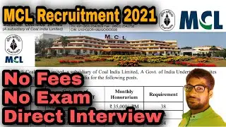 MCL Recruitment 2021 Staff Nurse Pharmacist Lab Assistant | No Exam No Fees | Paramedical Vacancy