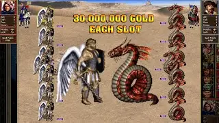 Heroes 3 COMBAT Thirty million gold each slot Archangels vs Haspids
