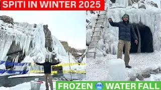 SPITI IN WINTER 🥶/ FROZEN WATER FALL IN KAZA @GillOnWheels