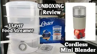 Unboxing Review 3 Layer Food steamer and Cordless Mini Blender Mula sa Oster plus Free Recipe!!