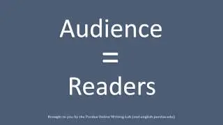 Audience: Introduction & Overview