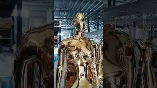 Light chrome gold plus size women mannequin for sale