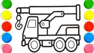 beautiful truck  drawing , Painting and Coloring For Kids and Toddlers kids art