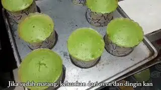 CUPCAKE BOLU PANDAN WITH GLAZE ORANGE ( TUGAS REKAYASA IDE PASTRY )
