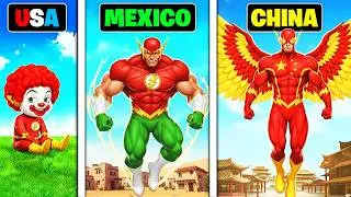 The Flash From DIFFERENT COUNTRIES in GTA