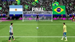BRAZIL VS ARGENTINA PENALTY SHOOTOUT | MESSI VS NEYMAR | HIGHLIGHTS