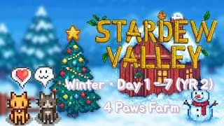 LIVE 🟣 Stardew Valley ~ Winter Wonderland ~ 4 Corners Farm ~ Splitscreen 