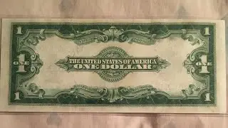 $1 dollar bill 1923 silver certificate horse blanket and silver peace dollar