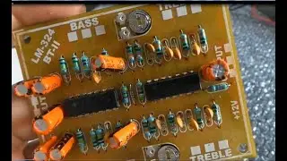 Bass Treble Control Passive Equalizer Board with Double LM324 IC with sound test