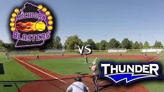 Michigan Blasters vs Blue Thunder 12u fastpitch softball game at the NAAS World Series