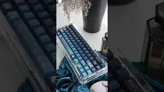 ✨😺| Stellar Night Cruise Keycaps - Navy to Cyan Gradient, Adorable Black Cat  #keycaps #showcase