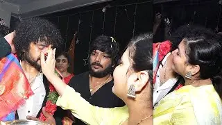 Bigg Boss Fame Nataraj Master Grand Welcome His Wife | Nataraj Master Elimination | NewsQube