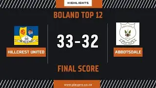 Hillcrest vs Abbotsdale
