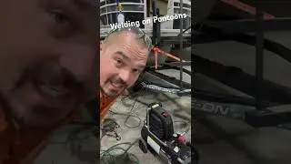 Quick pontoon repair in an awkward position! #pontoonrestoration #pontoon #aluminumwelding #tigweld