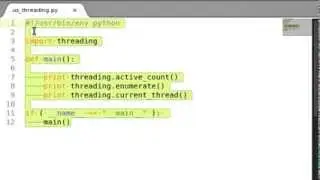 Python [threading] 01 ActiveCount, Enumerate, & CurrentThread