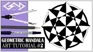 How to Draw Geometric Mandala Art | Step by Step | Tutorial #02