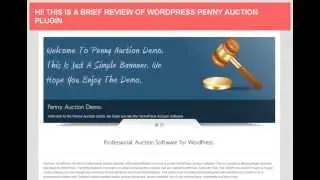 Best Wordpress Penny Auction Plugin Review & Demo