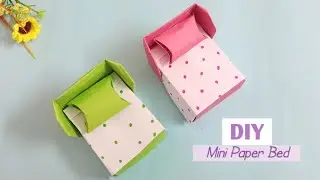 DIY - Mini Paper Bed tutorial / Art and craft / Origami craft