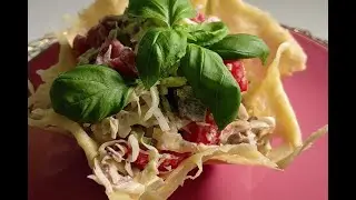 Быстрый и Очень Вкусный Салат в Сырной Корзиночке /Fast and Delicious Salad in Cheese Basket