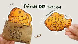 Paper diy | TAIYAKI PAPER SQUISHY MAKING TUTORIAL| ASMR| Video. #asmr #paperdiy #tutorial 