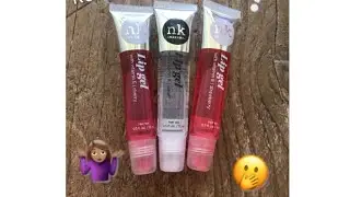 NK lip gel review - strawberry, cherry, clear
