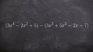 Learn how to subtract two polynomials by including missing place values