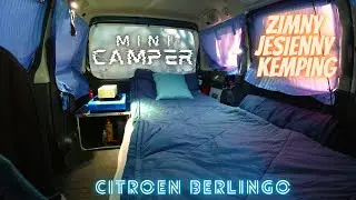 #51 Zimny jesienny kemping w micro kamperze na każdą kieszeń - test cegły szamotowej 🌳🚐🌲 Vlog 4K 😀