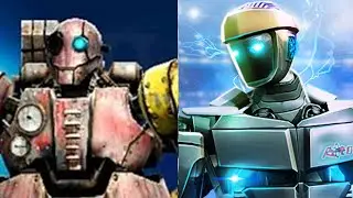 REAL STEEL WRB Fat Boy VS Atom & Sarge & Bio War & Ambush & Hollowjack & Danger Zone