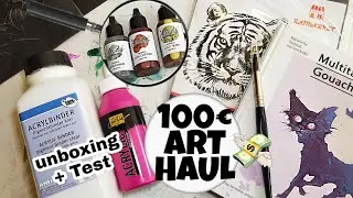 Art Haul & Testen | Alcohol Ink, Transferfolie, Kunstbuch, Acrylfarbe, Pinsel, Acrylbinder (deutsch)