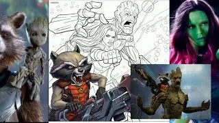 coloring marvel characters|guardians of the galaxy|drawing💥