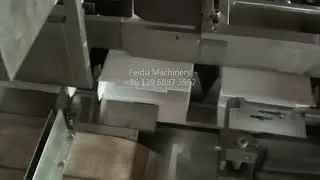 Automatic bulk biscuit cartoning machine with automatic gluing machine
