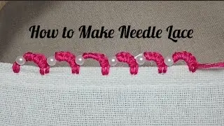 Needle Lace ! Edging Stitch ! Sui Dhaage Se Lace Kaise Banaye ?