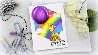 Copic Marker Rainbow Encouragement Card: Molly's Nail Trimming Story