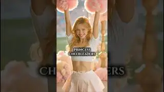 Disney Princesses as Cheerleaders #shorts #shortviral #disneyprincess #disney