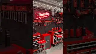 Check out the best Milwaukee garage setup! #milwaukeepowertools