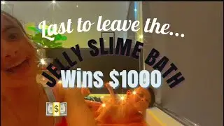 Last one to get out of the JELLY SLIME BATH wins $1000!! (*funny*) || Shakira Rizzo