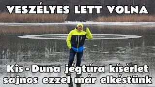 2026.01.23. Jégtúra a Ráckevei Dunán Angyali szigetnél. Nem volt biztonságos, inkább nagyon para!