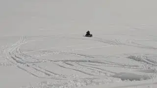 # close call on the snowmobile #