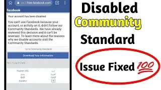 How to recover facebook disabled account || Facebook community standard ||  by Technical Tricks Ibad