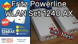 Fritz Powerline einrichten und mit Fritzbox verbinden inkl. Mesh (1240 AX WLAN Set)