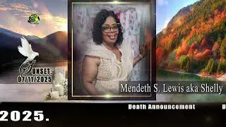 MENDETH LEWIS DEATH ANNOUNCEMENT