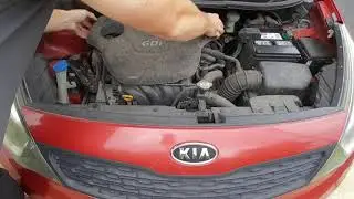 How to Take Off the Engine Cover on a Kia Rio 2012, 2013, 2014, 2015, 2016, 2017, 2018